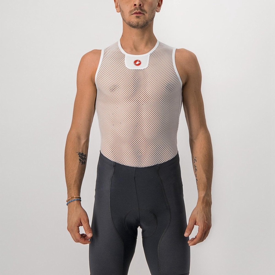 Capa Base Castelli CORE MESH 3 SLEEVELESS Hombre Blancas | 362-VZGEOH