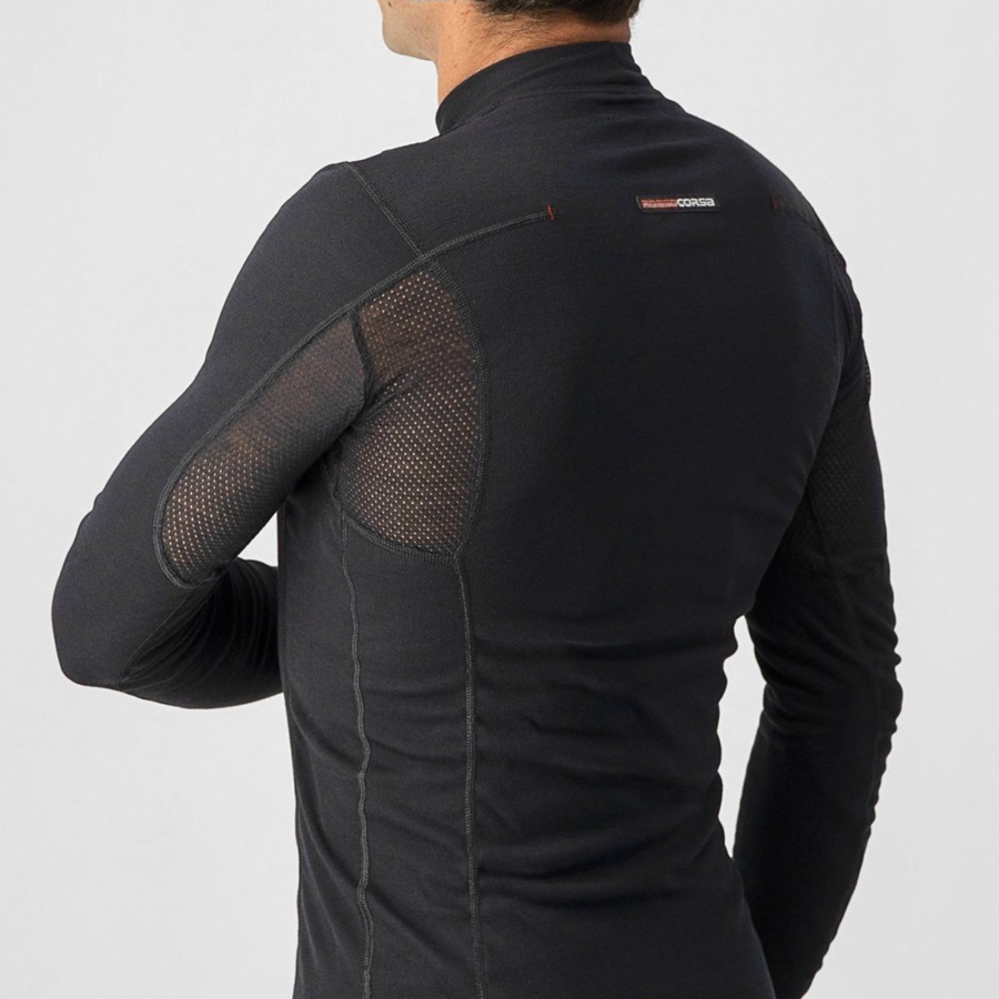 Capa Base Castelli FLANDERS WARM LONG SLEEVE Hombre Negras | 560-CQYLXP