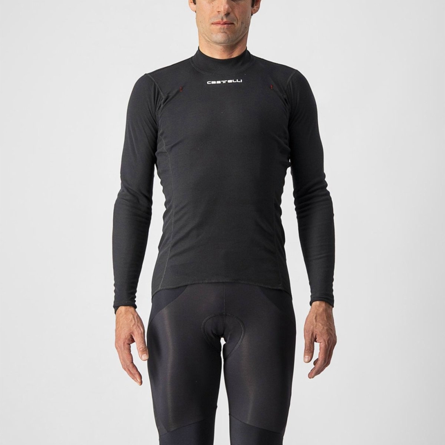 Capa Base Castelli FLANDERS WARM LONG SLEEVE Hombre Negras | 560-CQYLXP