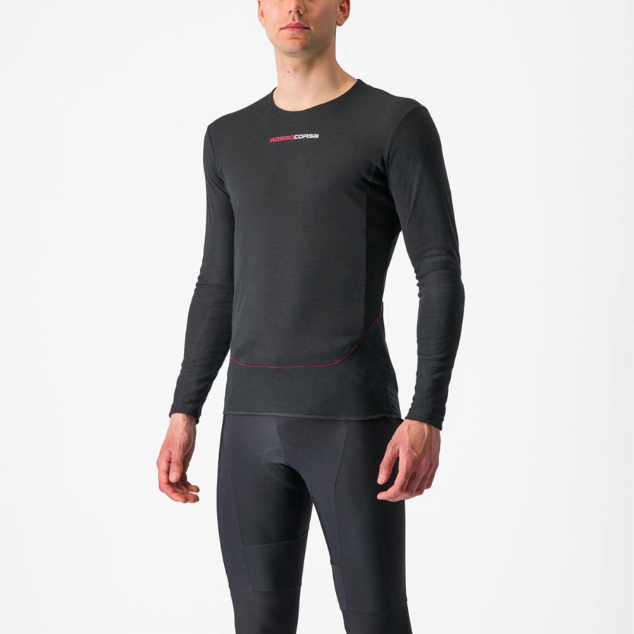 Capa Base Castelli PROSECCO TECH LONG SLEEVE Hombre Negras | 620-HICTAJ