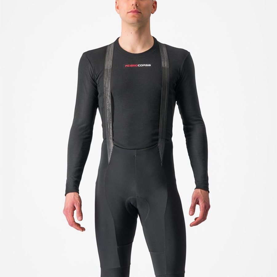 Capa Base Castelli PROSECCO TECH LONG SLEEVE Hombre Negras | 620-HICTAJ