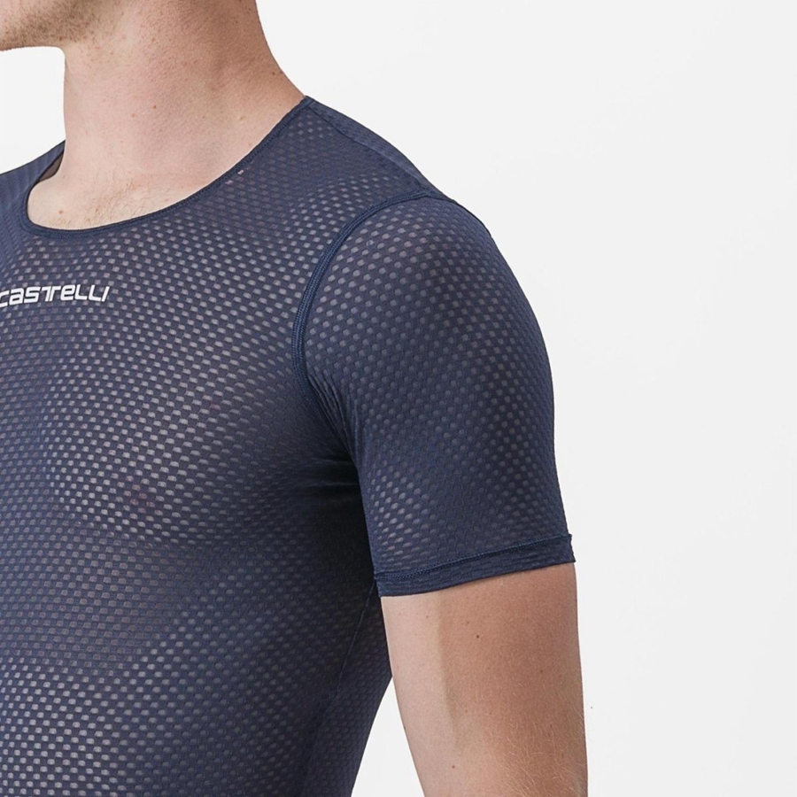 Capa Base Castelli PRO MESH 2.0 SHORT SLEEVE Hombre Azules | 286-PXVUIL