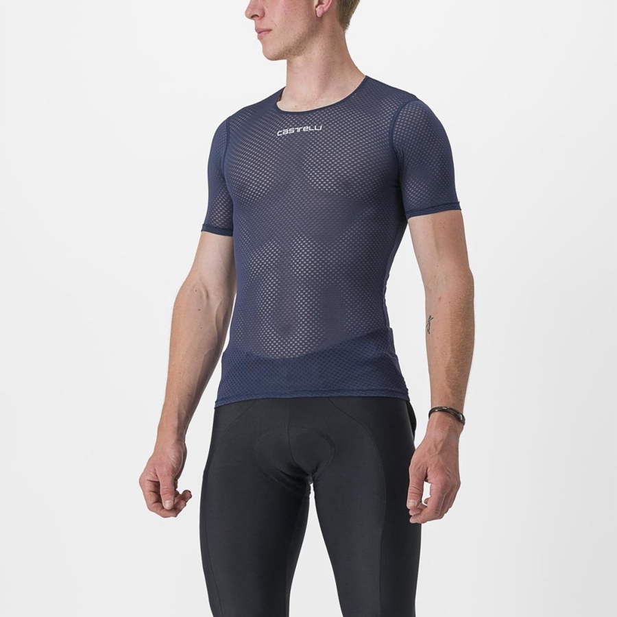 Capa Base Castelli PRO MESH 2.0 SHORT SLEEVE Hombre Azules | 286-PXVUIL