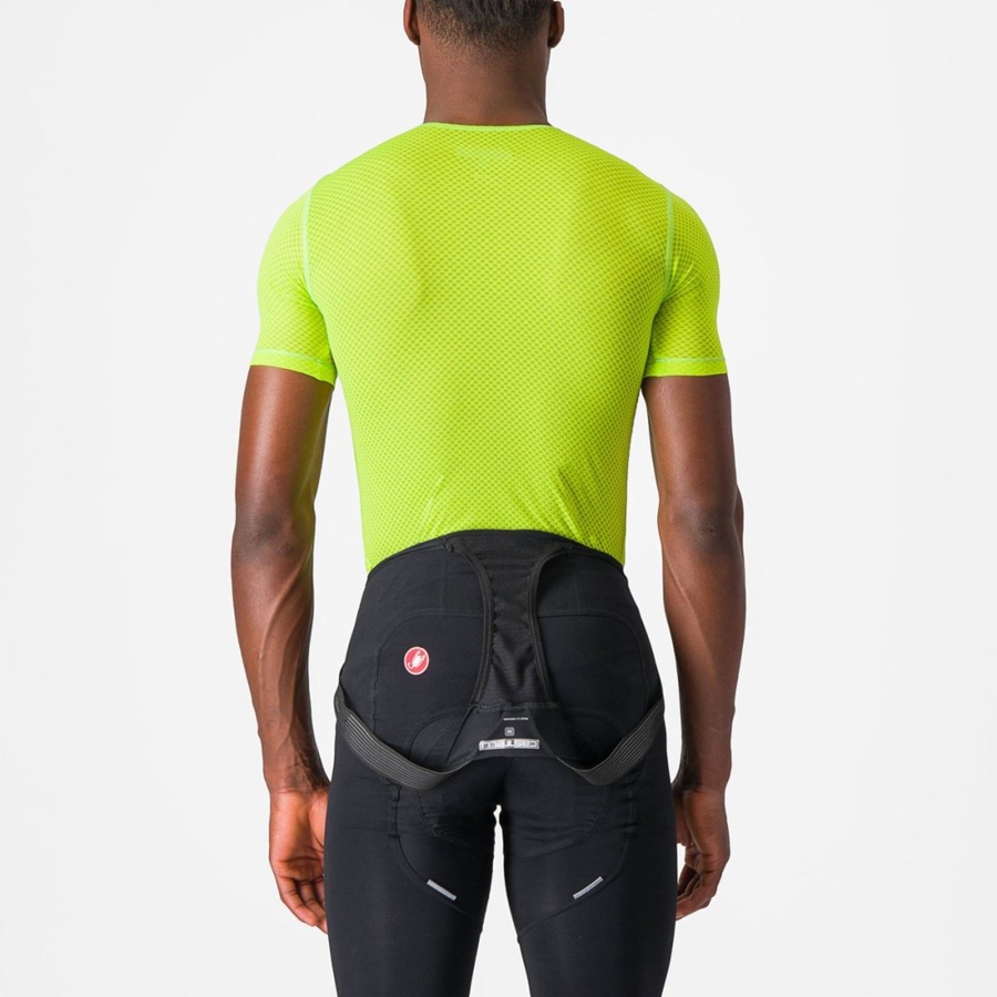 Capa Base Castelli PRO MESH 2.0 SHORT SLEEVE Hombre Verde Claro | 589-FMPVSC