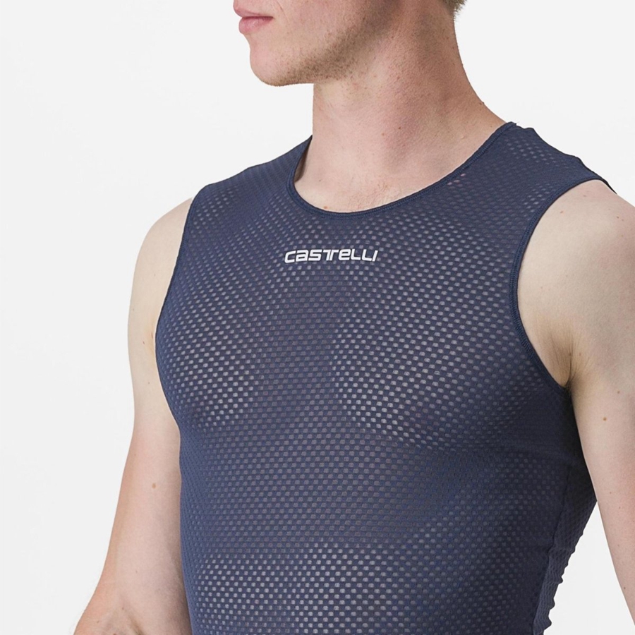 Capa Base Castelli PRO MESH 2.0 SLEEVELESS Hombre Azules | 864-TMJWYN