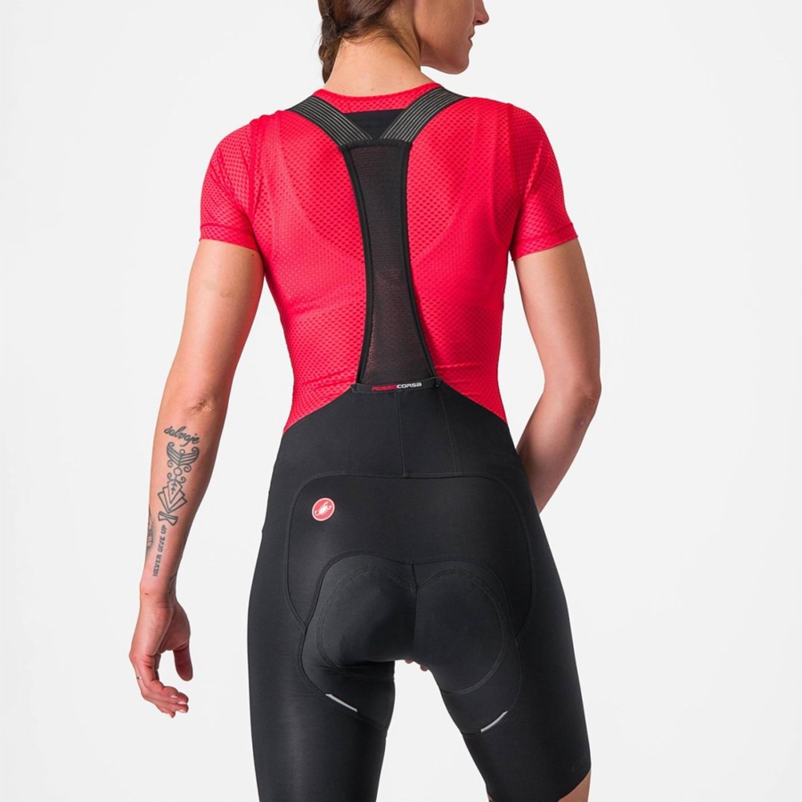 Capa Base Castelli PRO MESH W SHORT SLEEVE Mujer Rojas | 689-ETAXOR