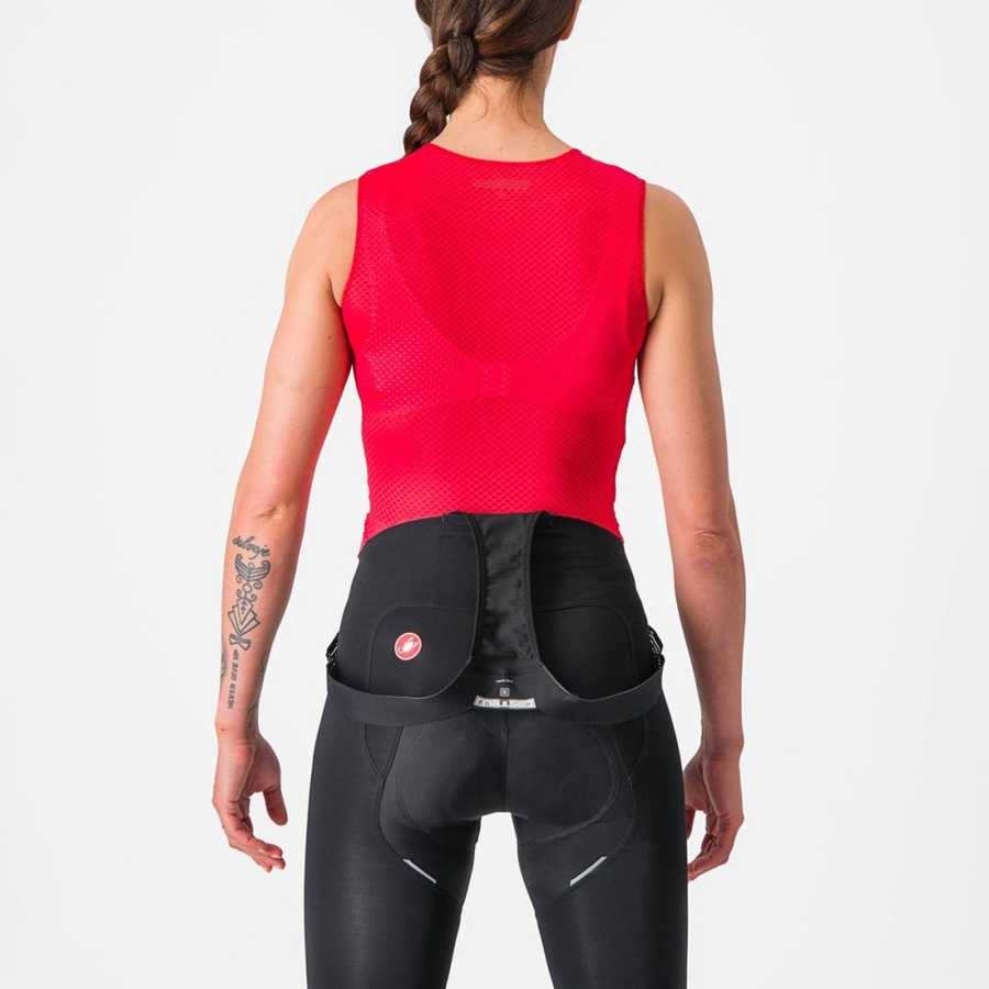 Capa Base Castelli PRO MESH W SLEEVELESS Mujer Rojas | 493-BAHEZC