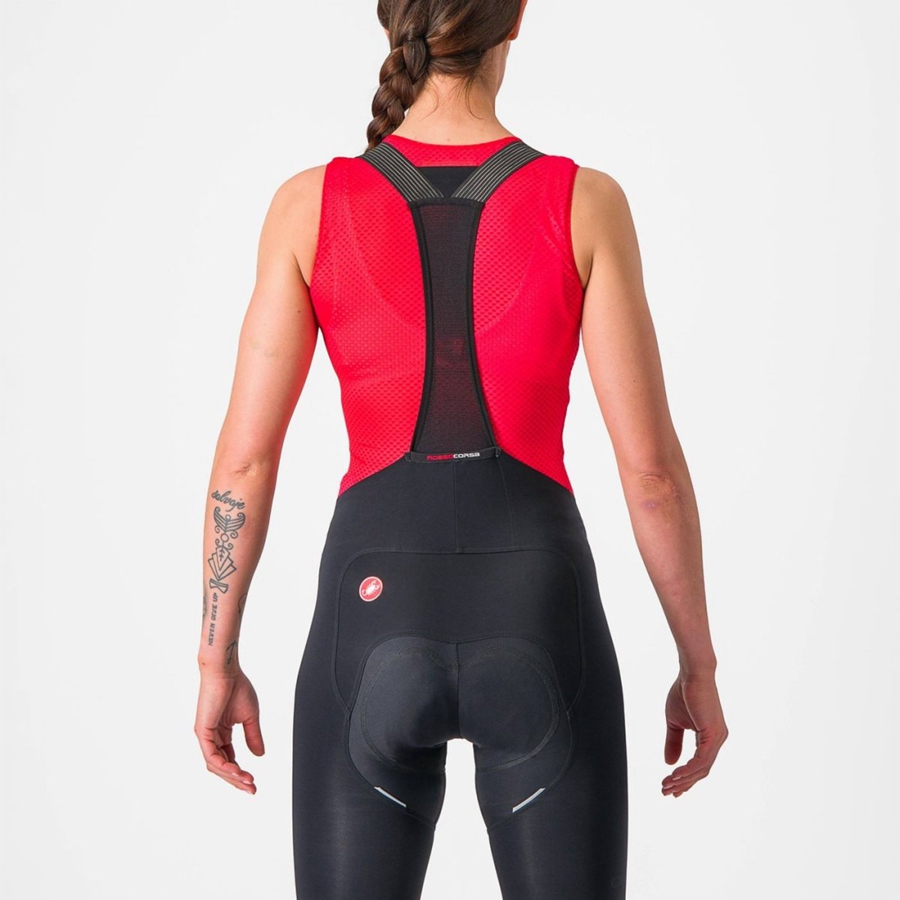 Capa Base Castelli PRO MESH W SLEEVELESS Mujer Rojas | 493-BAHEZC