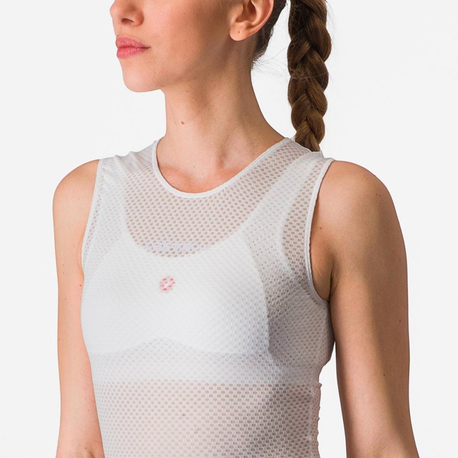 Capa Base Castelli PRO MESH W SLEEVELESS Mujer Blancas | 320-KQCLOY