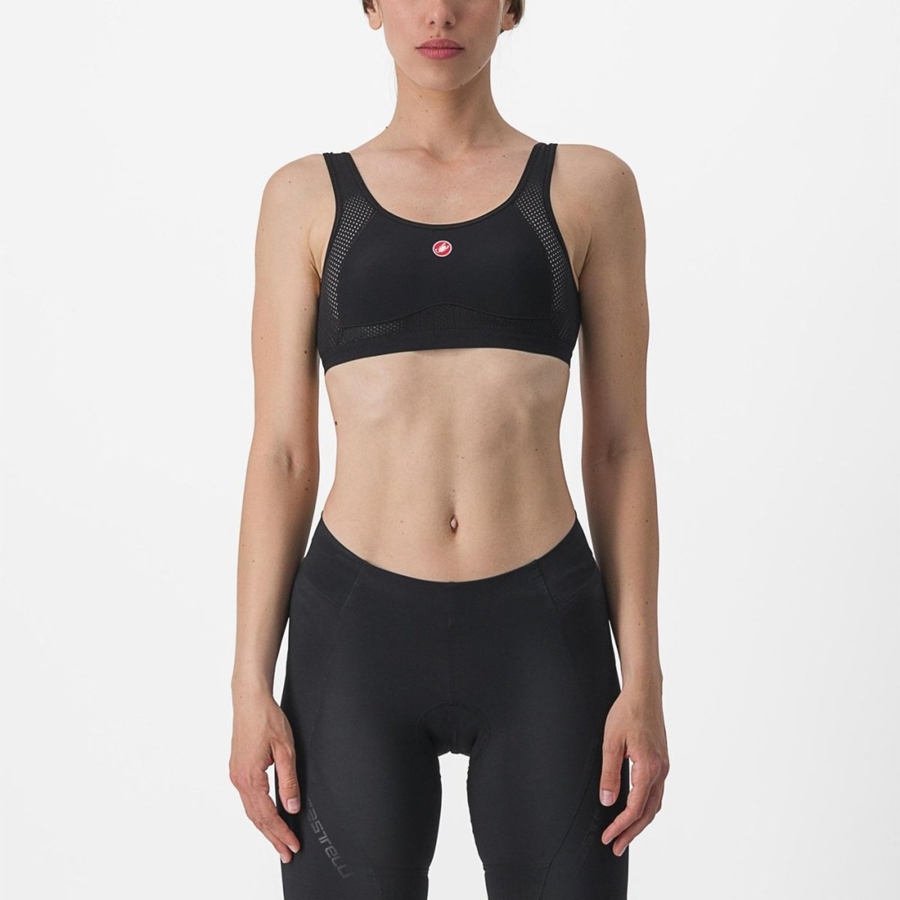 Capa Base Castelli ROSSO CORSA BRA Mujer Negras | 683-FYOGCM