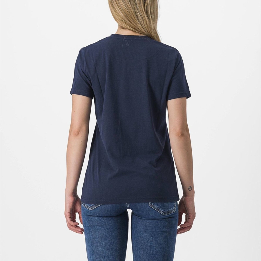 Casual Castelli PEDALARE TEE Mujer Azules | 924-HMRPAK