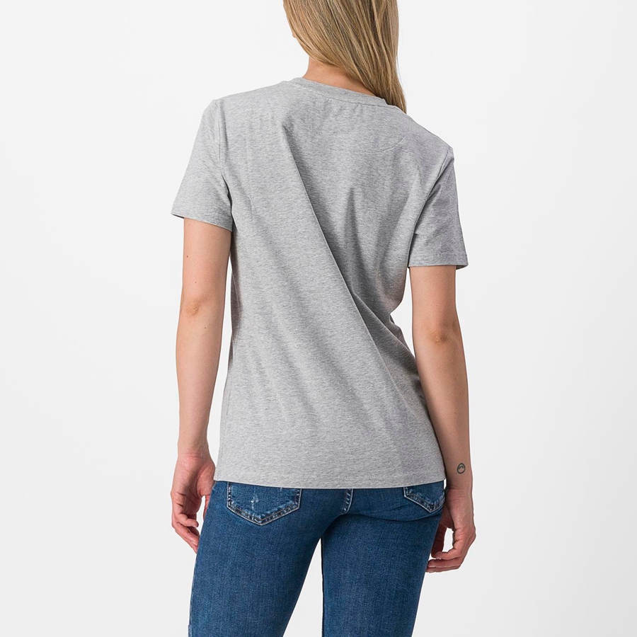 Casual Castelli PEDALARE TEE Mujer Kaki Gris | 409-UHICMP