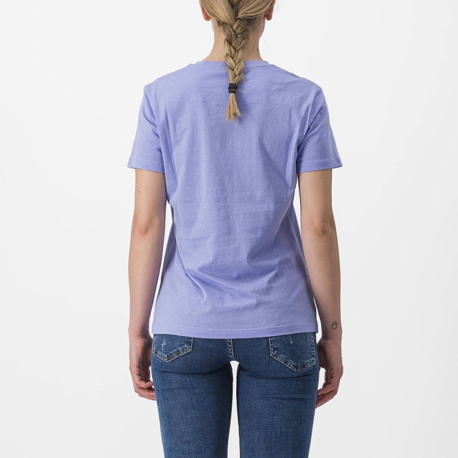 Casual Castelli PEDALARE TEE Mujer Moradas Blancas | 429-NHJLUK