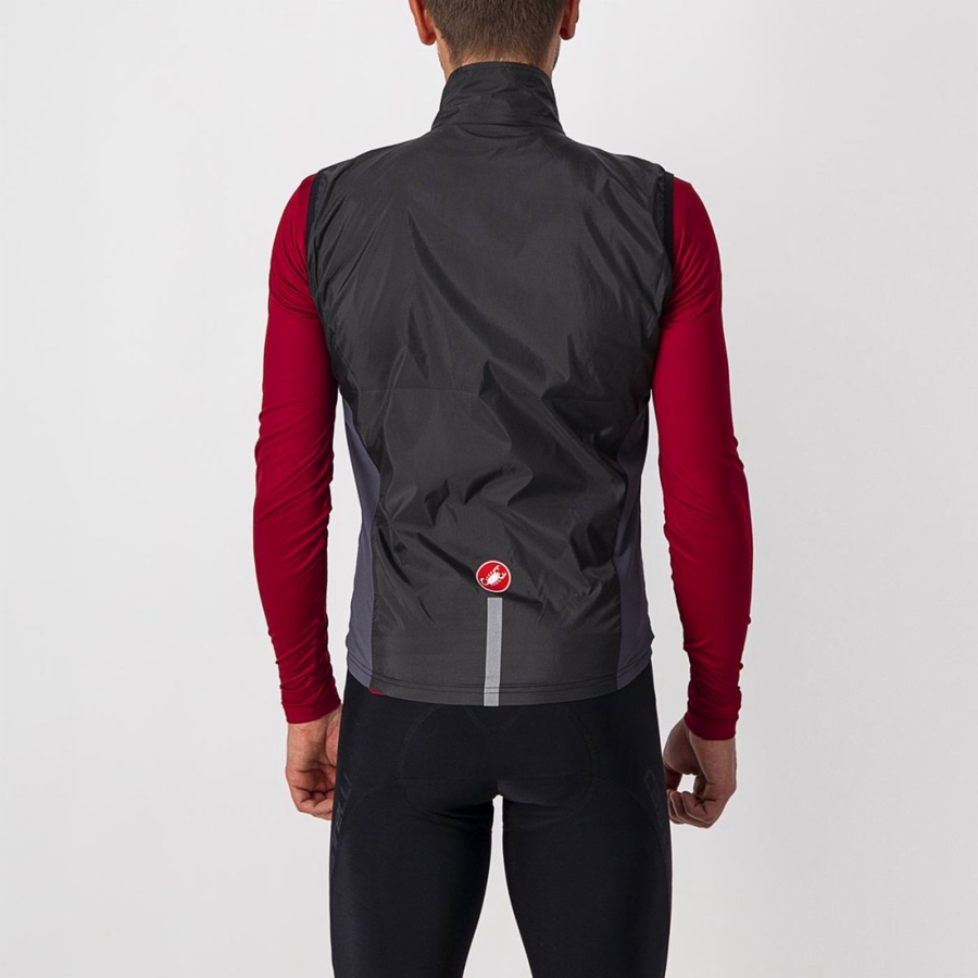 Chaleco Castelli SQUADRA STRETCH Hombre Negras Gris Oscuro | 538-ELATYJ