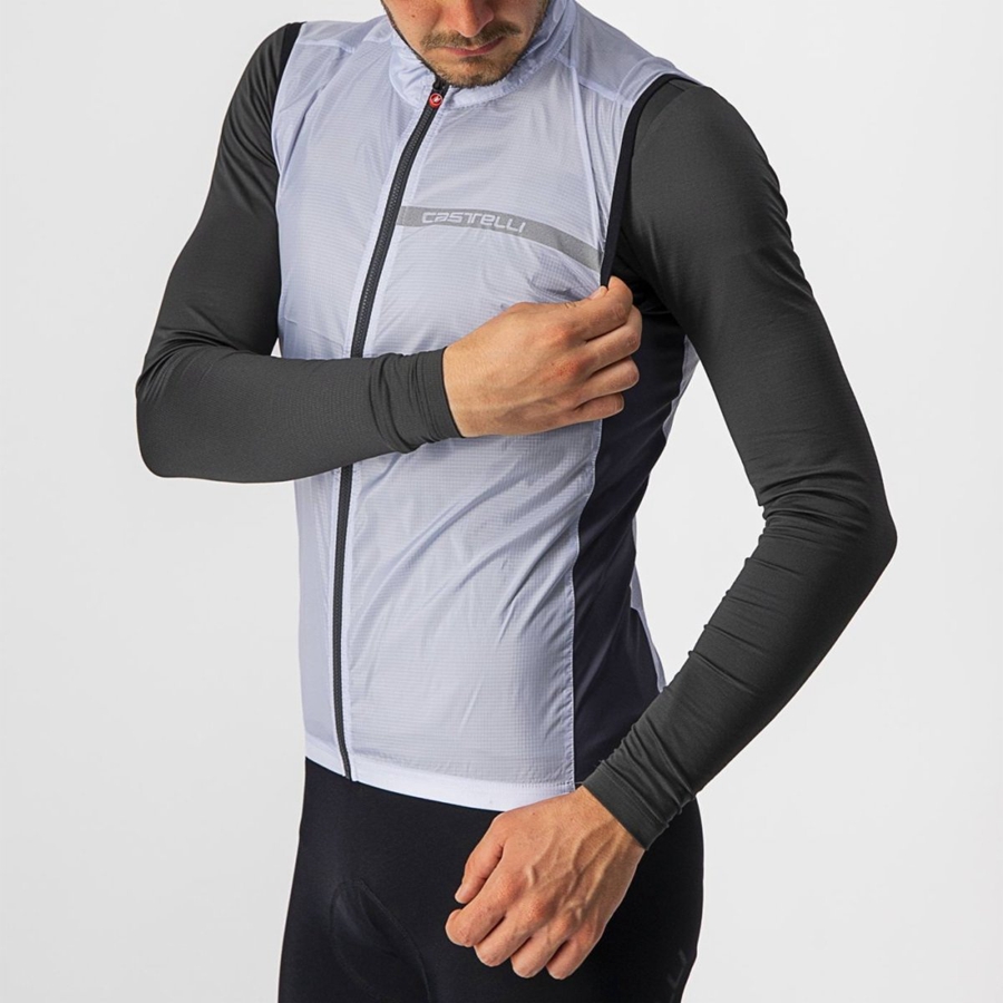 Chaleco Castelli SQUADRA STRETCH Hombre Plateadas Gris Gris Oscuro | 834-WTBJVM