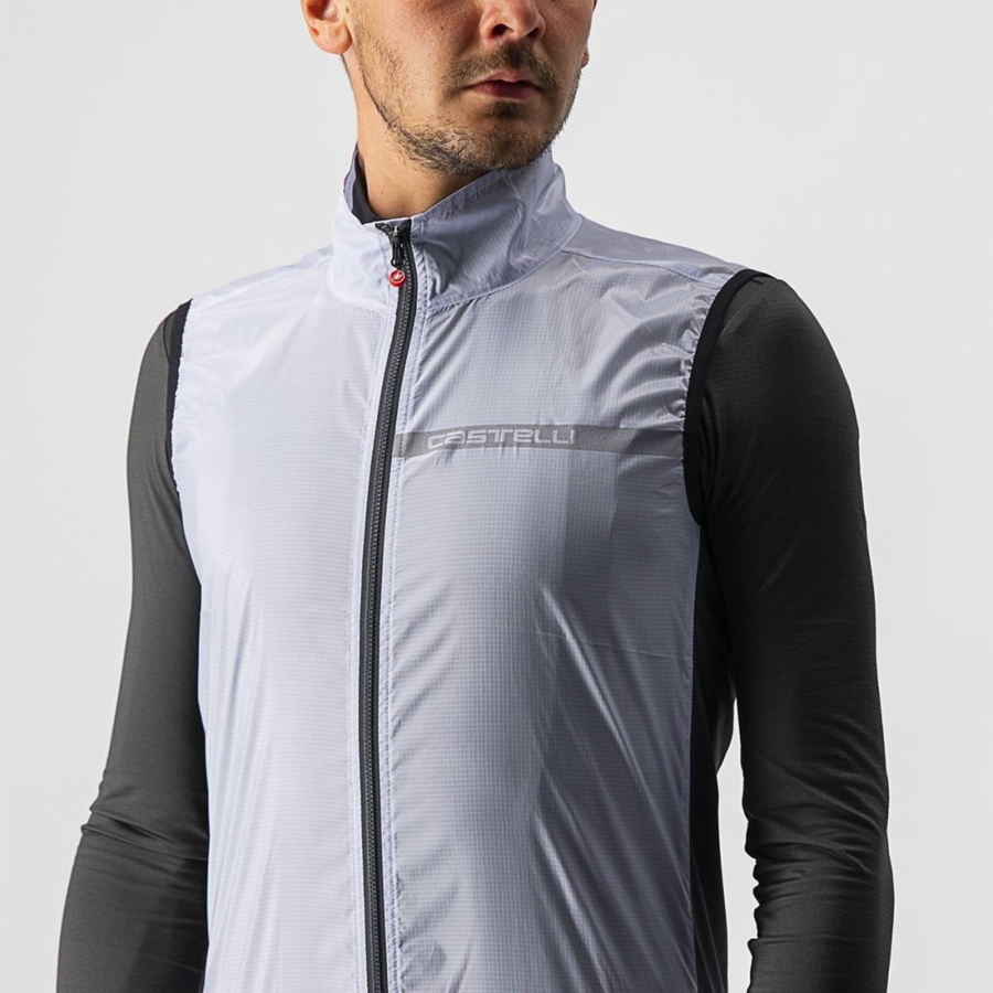 Chaleco Castelli SQUADRA STRETCH Hombre Plateadas Gris Gris Oscuro | 834-WTBJVM