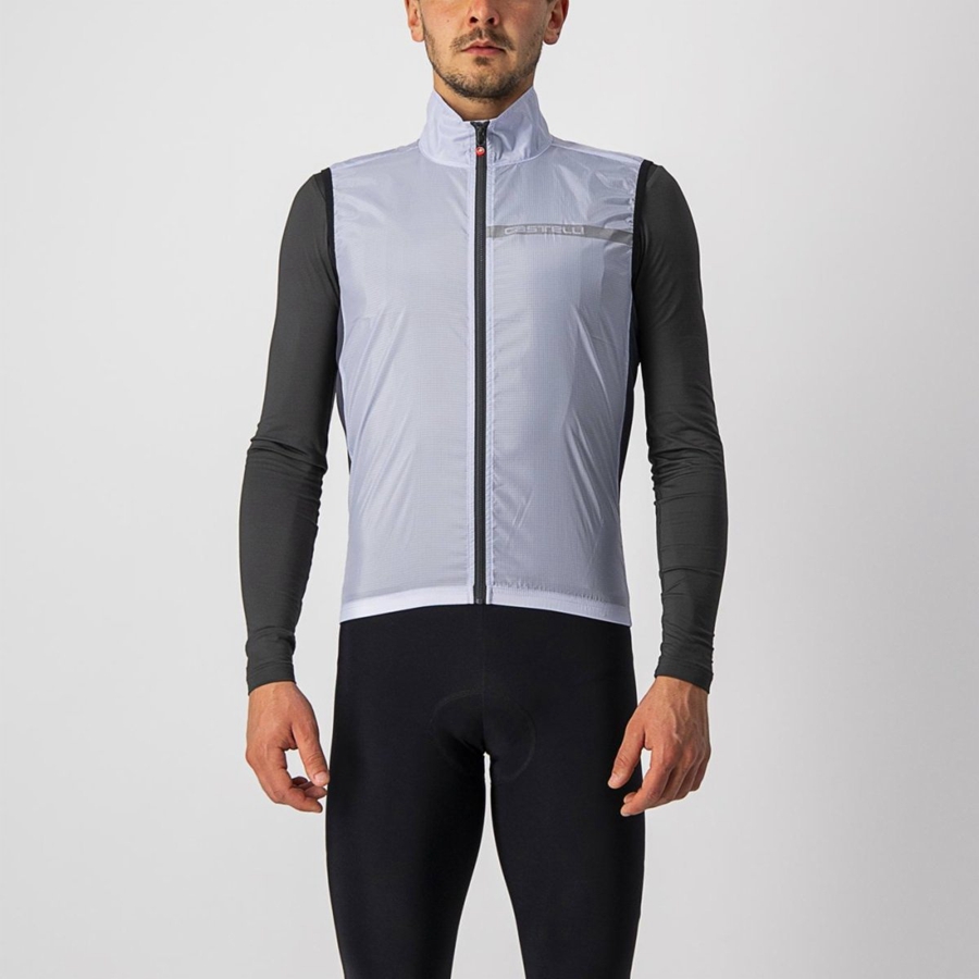 Chaleco Castelli SQUADRA STRETCH Hombre Plateadas Gris Gris Oscuro | 834-WTBJVM