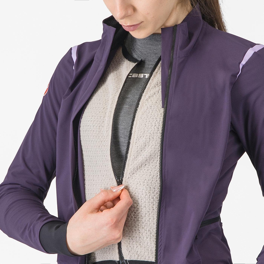 Chaquetas Castelli ALPHA FLIGHT ROS W Mujer Moradas | 125-UORPXL