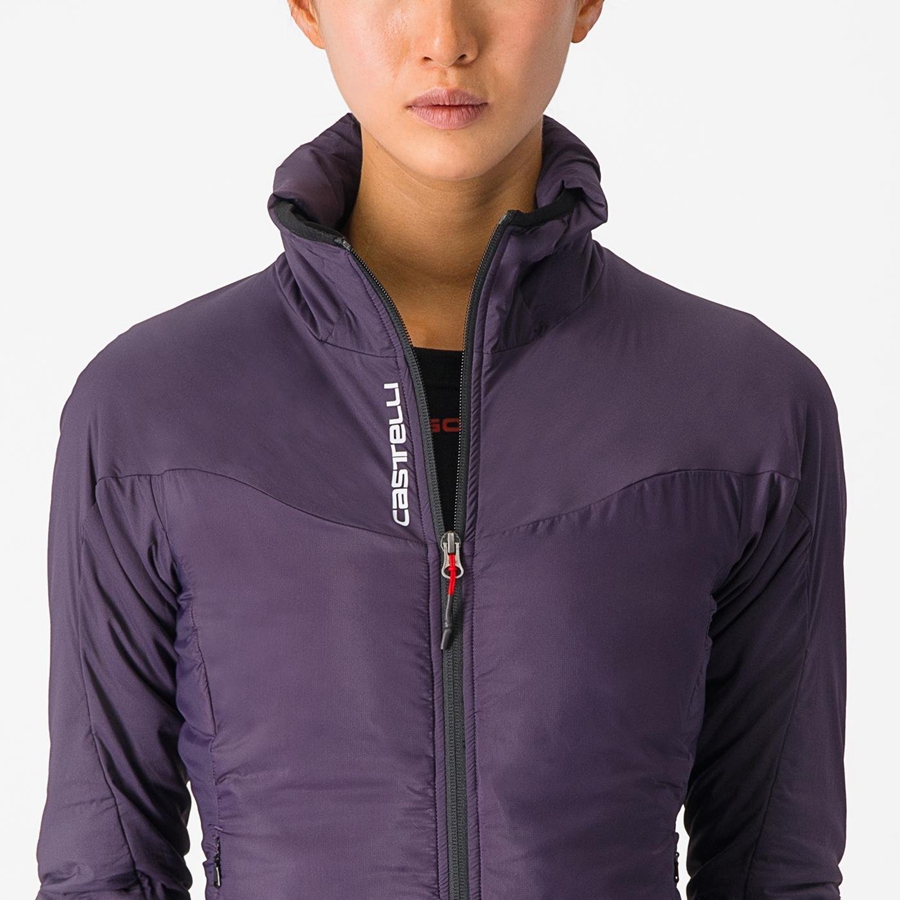 Chaquetas Castelli FLY THERMAL W Mujer Moradas | 358-YZJSXG