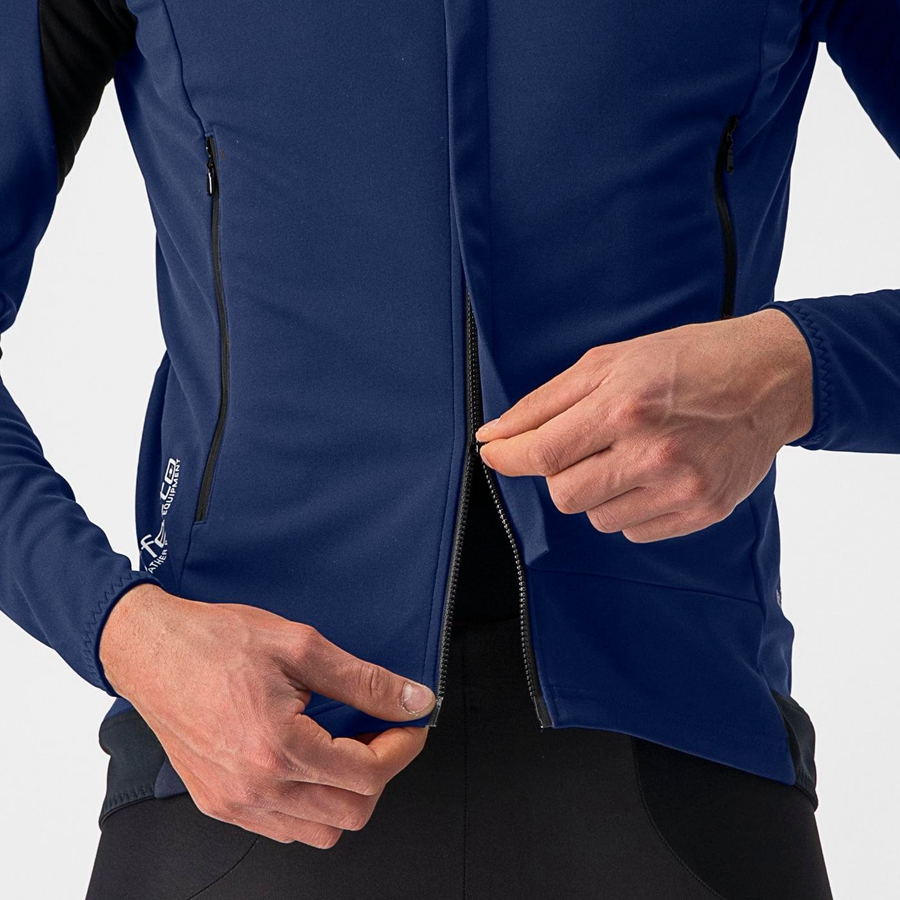 Chaquetas Castelli PERFETTO RoS 2 Hombre Azules Plateadas | 072-XKBCPH