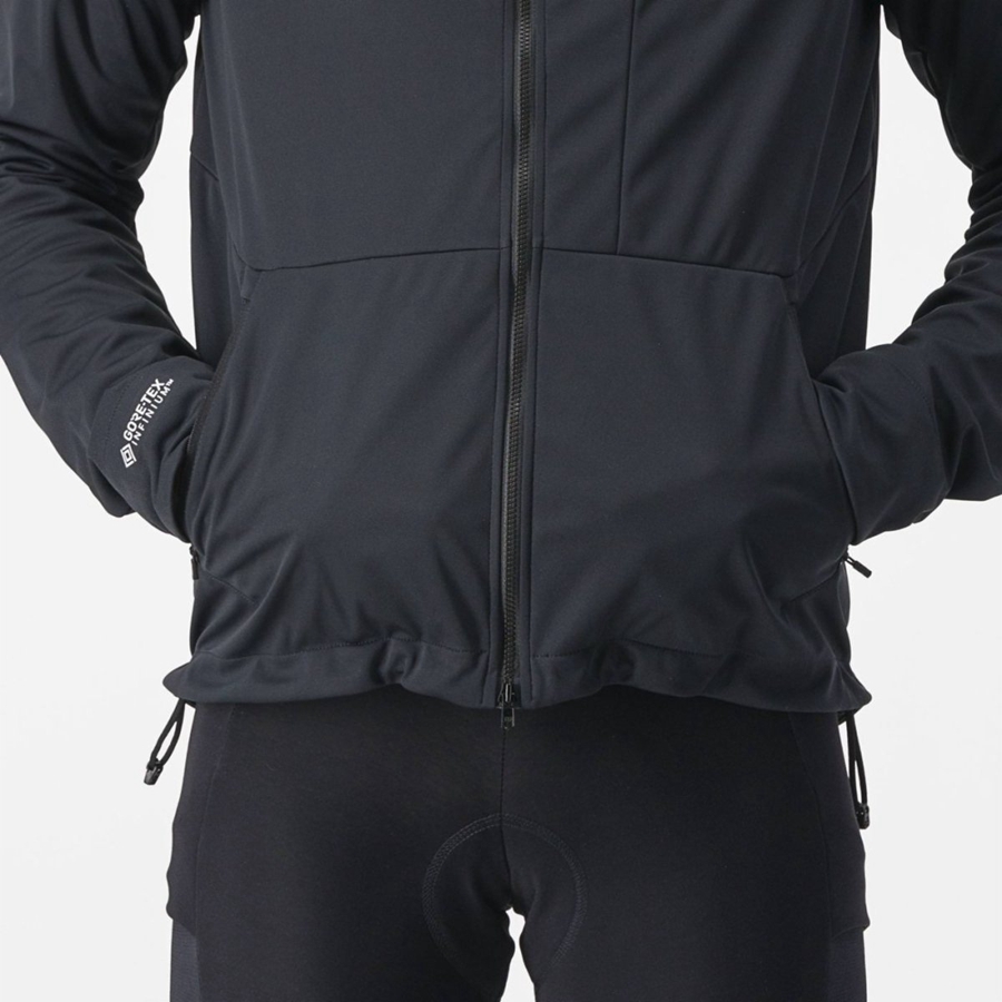 Chaquetas Castelli TRAIL HOODIE Hombre Negras | 427-TJHKBO