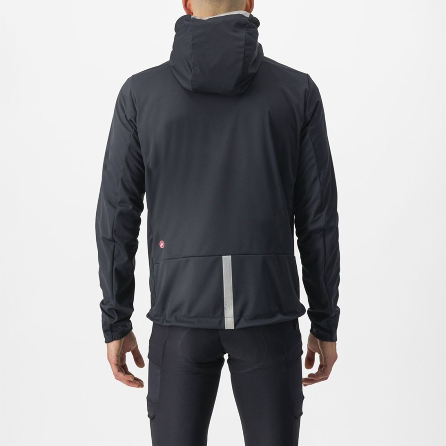 Chaquetas Castelli TRAIL HOODIE Hombre Negras | 427-TJHKBO