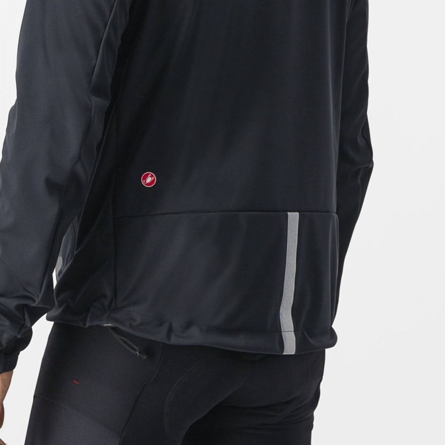 Chaquetas Castelli TRAIL HOODIE Hombre Negras | 427-TJHKBO