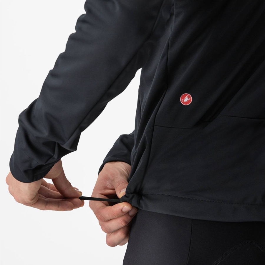 Chaquetas Castelli TRAIL HOODIE Hombre Negras | 427-TJHKBO