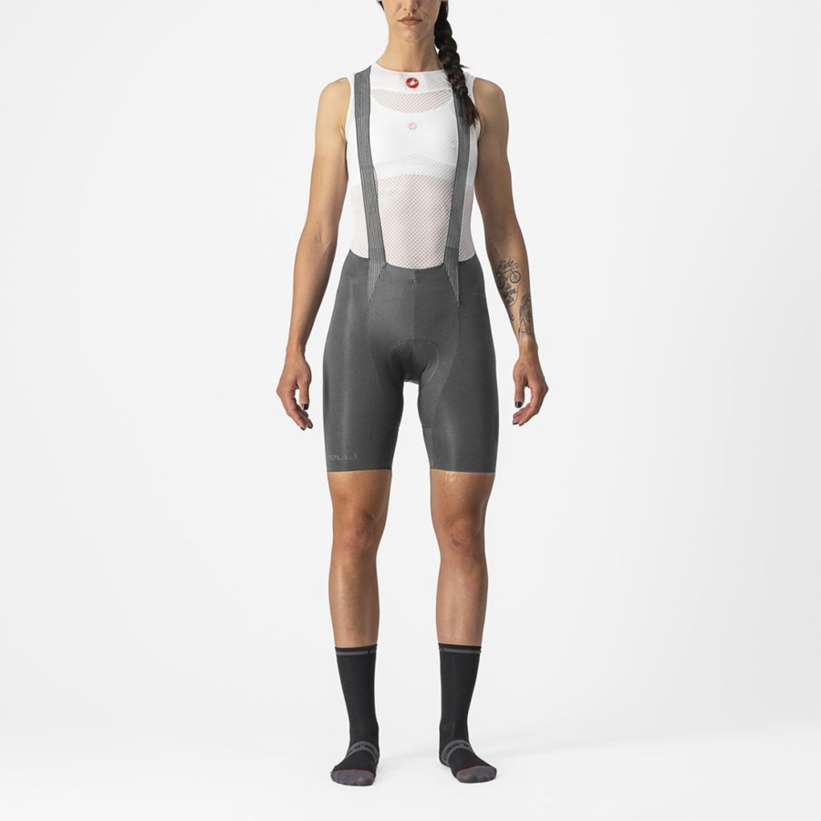 Culottes Con Tirantes Castelli FREE AERO RC W Mujer Gris | 832-EAYROP