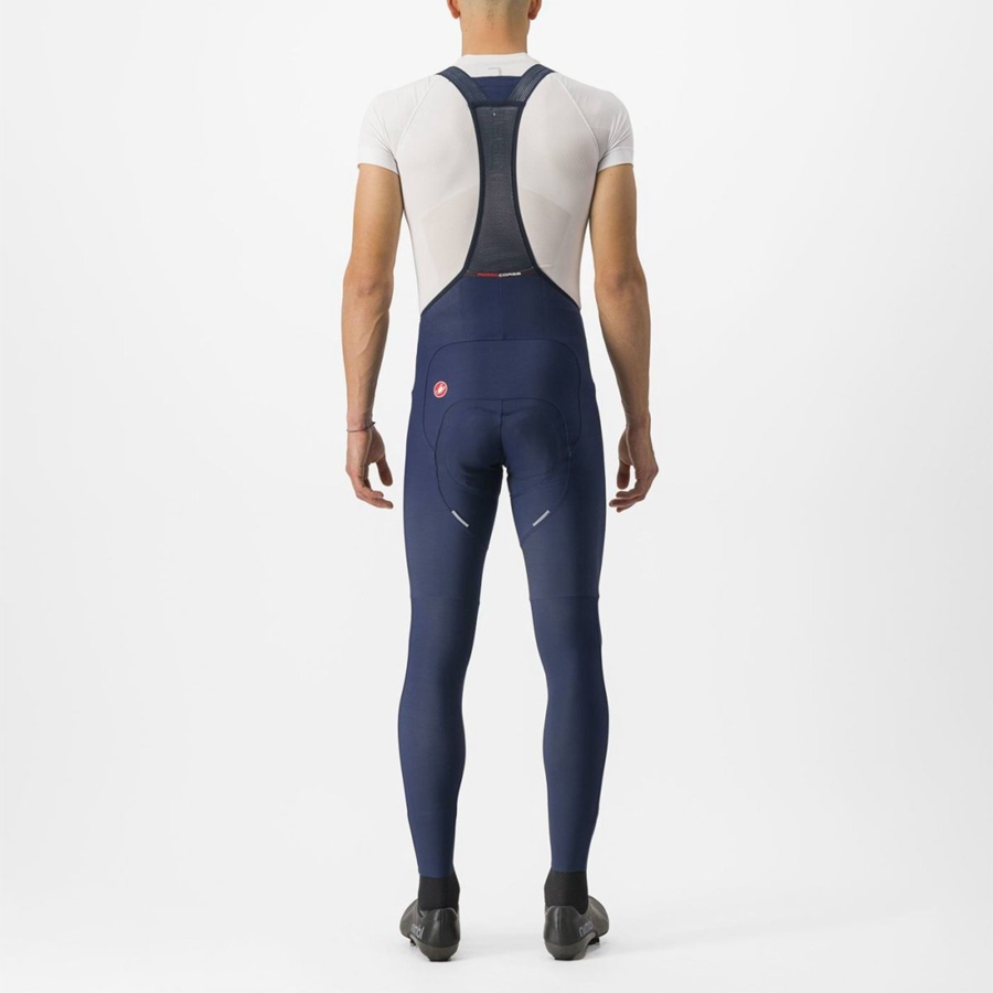 Medias Con Tirantes Castelli FREE AERO RC Hombre Azules | 760-IUDMEZ