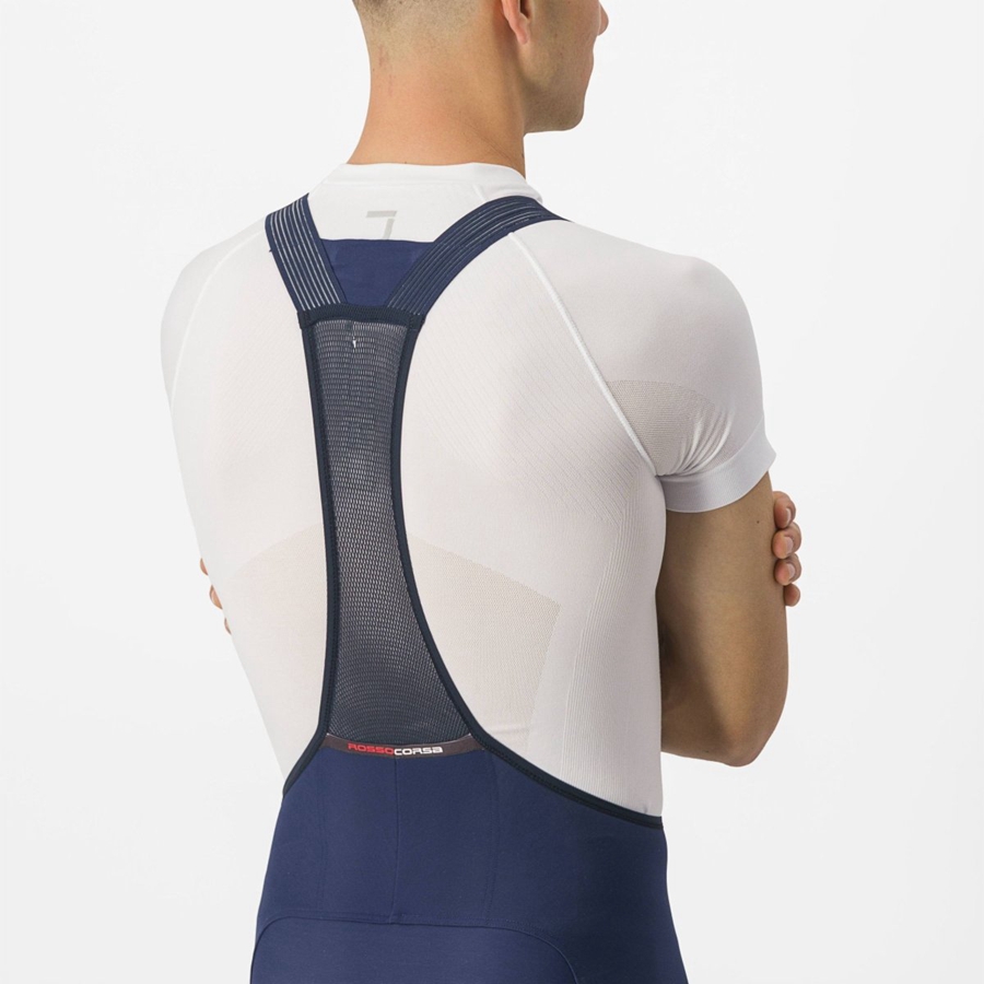 Medias Con Tirantes Castelli FREE AERO RC Hombre Azules | 760-IUDMEZ