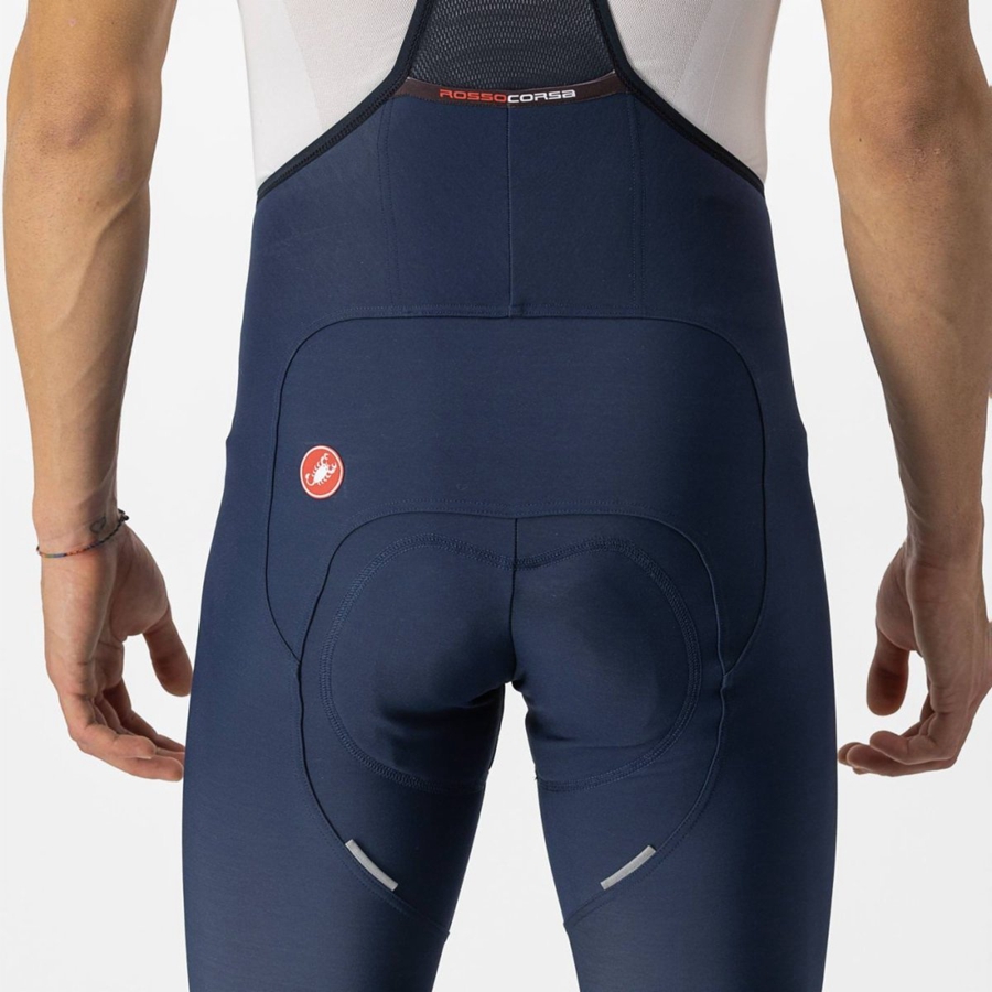 Medias Con Tirantes Castelli FREE AERO RC Hombre Azules | 760-IUDMEZ