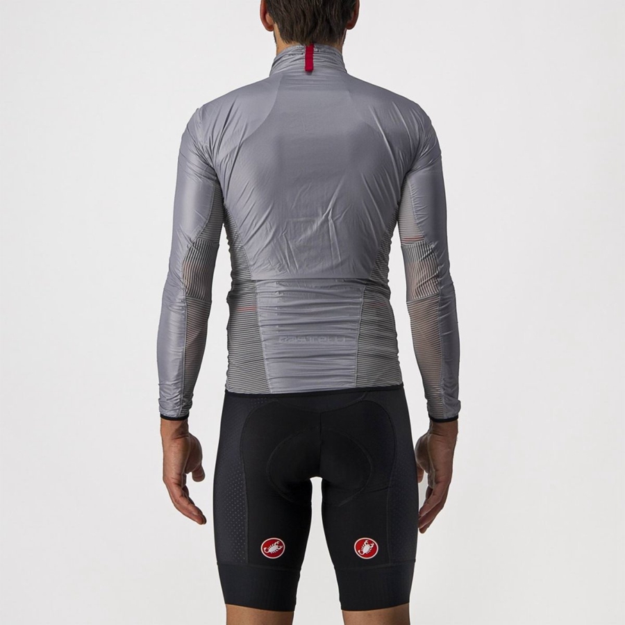 Proteccion Castelli ARIA SHELL Hombre Plateadas Gris | 405-MCXPTK