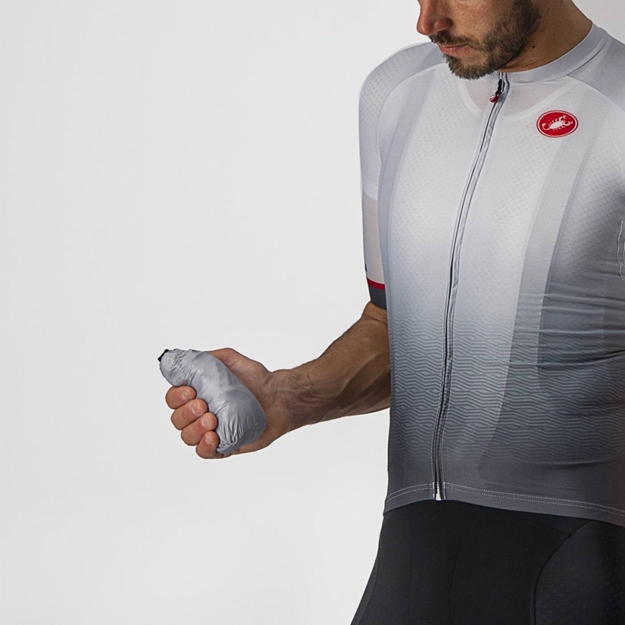 Proteccion Castelli ARIA SHELL Hombre Plateadas Gris | 405-MCXPTK