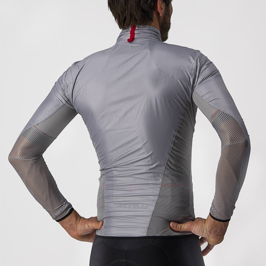 Proteccion Castelli ARIA SHELL Hombre Plateadas Gris | 405-MCXPTK