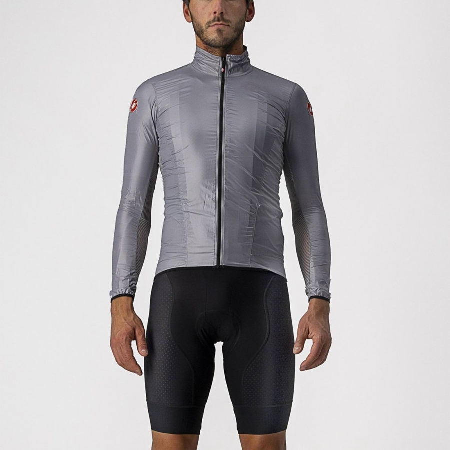 Proteccion Castelli ARIA SHELL Hombre Plateadas Gris | 405-MCXPTK