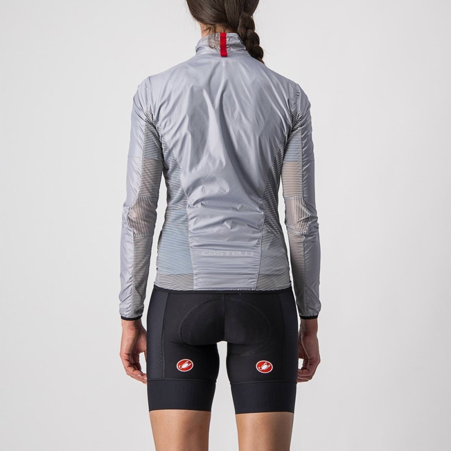 Proteccion Castelli ARIA SHELL W Mujer Plateadas Gris | 450-IOUNKP