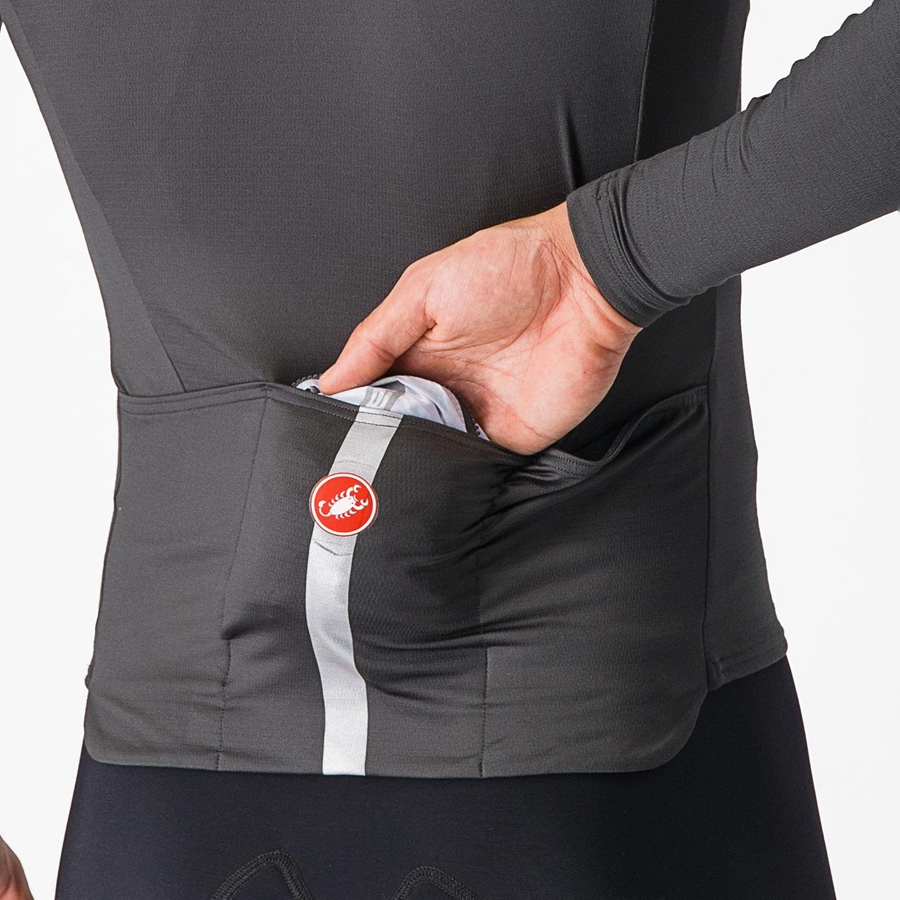 Proteccion Castelli SQUADRA STRETCH Hombre Plateadas Gris Gris Oscuro | 873-ZPGBDL