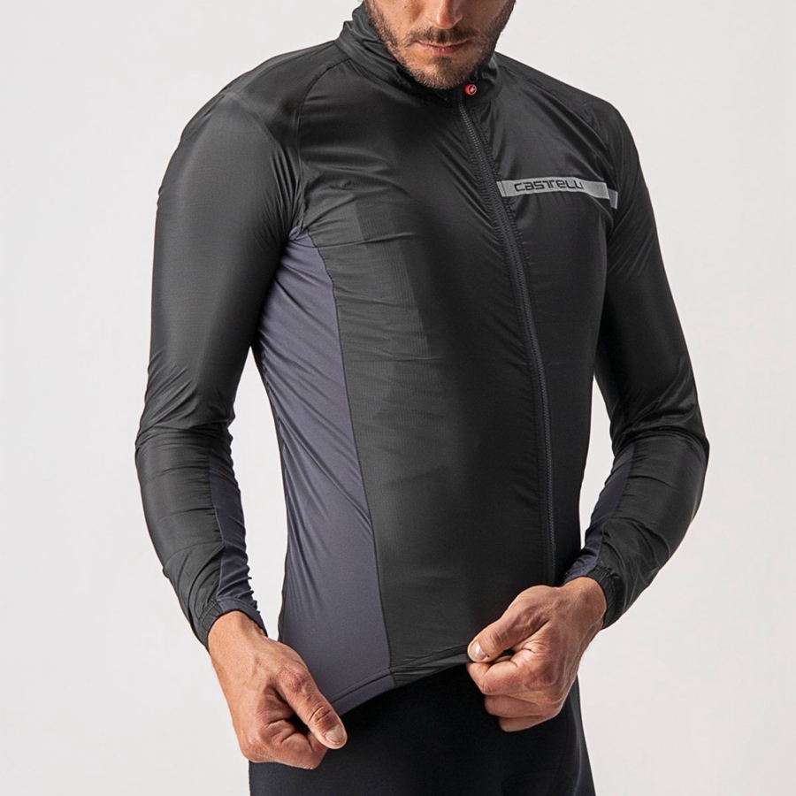 Proteccion Castelli SQUADRA STRETCH Hombre Negras Gris Oscuro | 826-WBCGHM