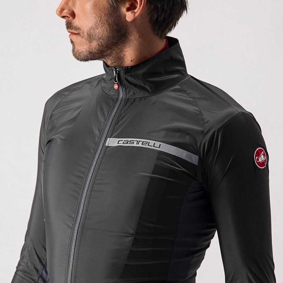 Proteccion Castelli SQUADRA STRETCH Hombre Negras Gris Oscuro | 826-WBCGHM