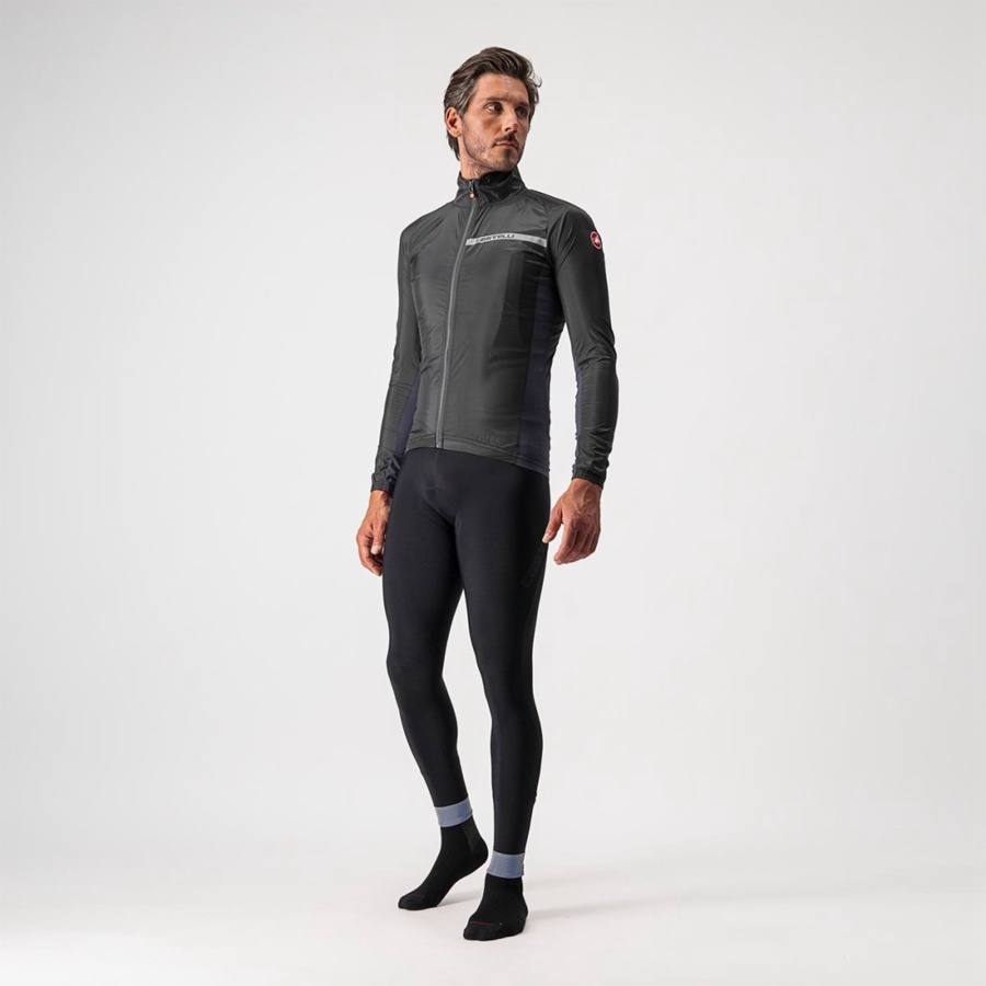 Proteccion Castelli SQUADRA STRETCH Hombre Negras Gris Oscuro | 826-WBCGHM