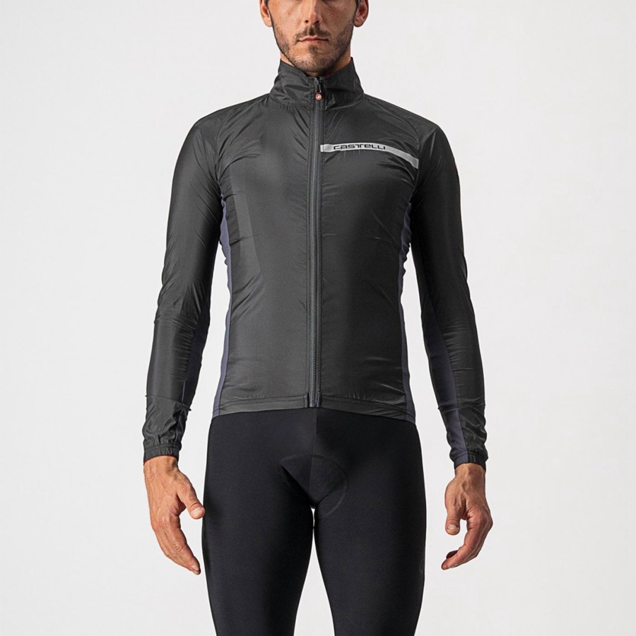 Proteccion Castelli SQUADRA STRETCH Hombre Negras Gris Oscuro | 826-WBCGHM