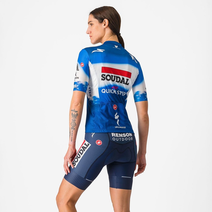 Short Castelli COMPETIZIONE W Mujer Azules Blancas | 058-VKLAND