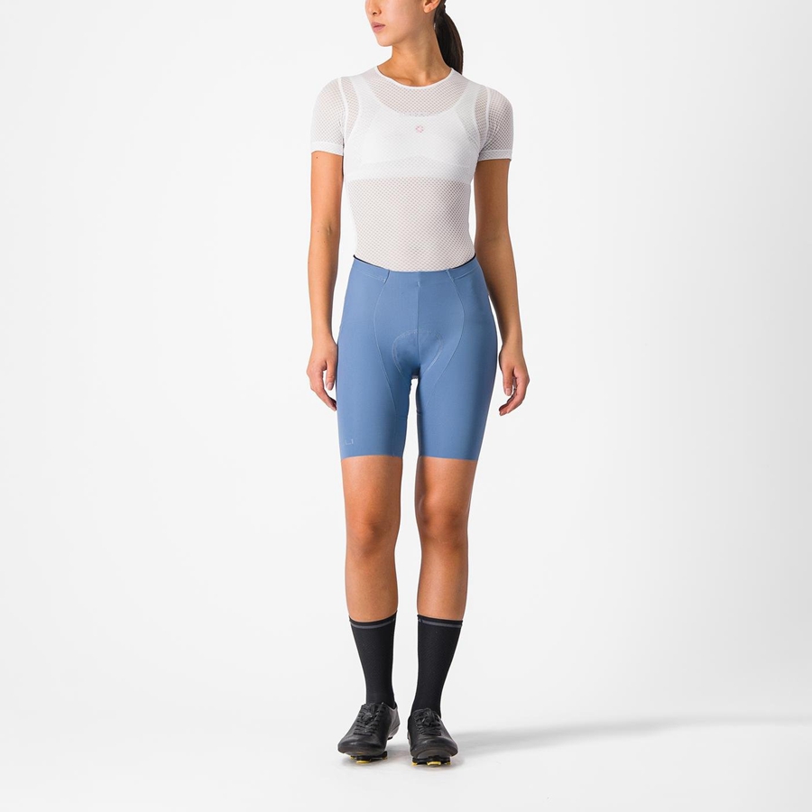 Short Castelli FREE AERO RC W Mujer Gris Azules | 372-LBEHNP