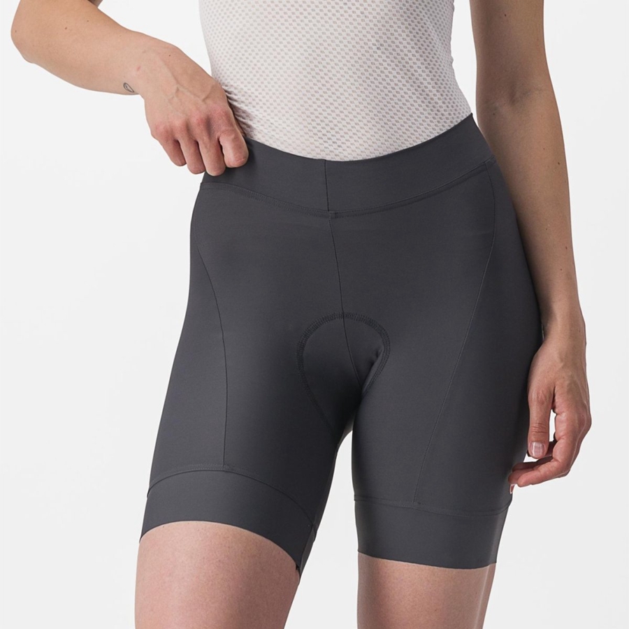 Short Castelli PRIMA Mujer Gris Oscuro Naranjas | 052-GPCKSO