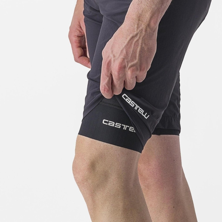 Short Castelli TRAIL LINER Hombre Negras | 893-HUJIAD