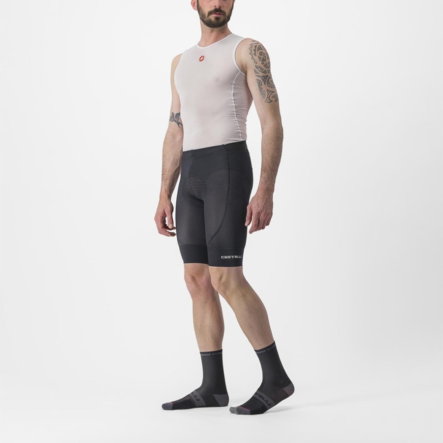 Short Castelli TRAIL LINER Hombre Negras | 893-HUJIAD