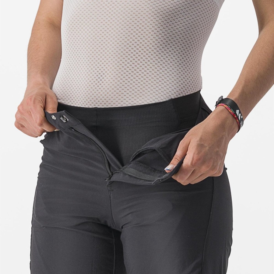 Short Castelli TRAIL W LINER Mujer Negras | 159-WTVNRH