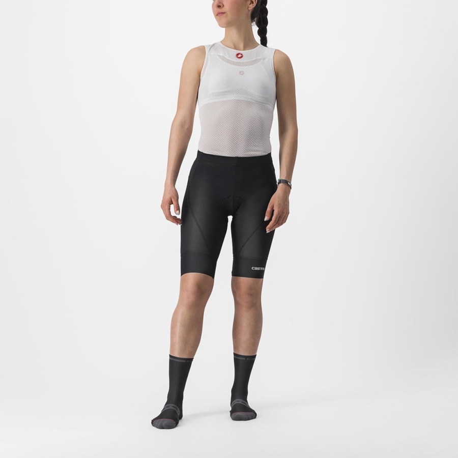 Short Castelli TRAIL W LINER Mujer Negras | 159-WTVNRH