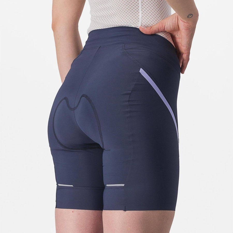 Short Castelli VELOCISSIMA 3 Mujer Azules Moradas Blancas | 654-YVPBEM